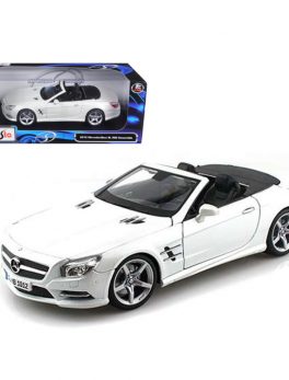 2012 Mercedes SL 500 Convertible Pearl White 1/18 Diecast Model Car by Maisto 31196w