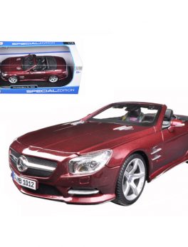 2012 Mercedes SL 500 Convertible Burgundy 1/18 Diecast Model Car by Maisto 31196r