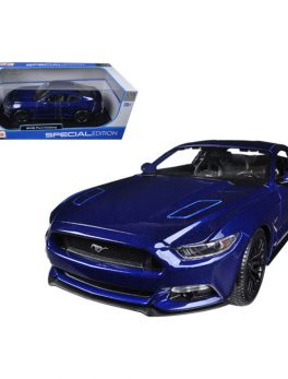 2015 Ford Mustang GT 5.0 Blue Metallic 1/18 Diecast Model Car by Maisto 31197bl