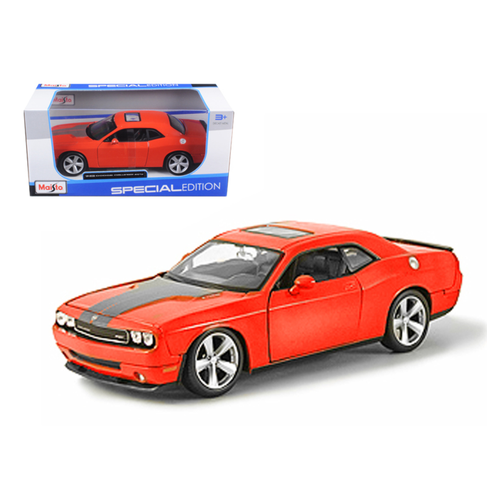 2008 Dodge Challenger SRT8 Orange 1/24 Diecast Model Car by Maisto 31280or