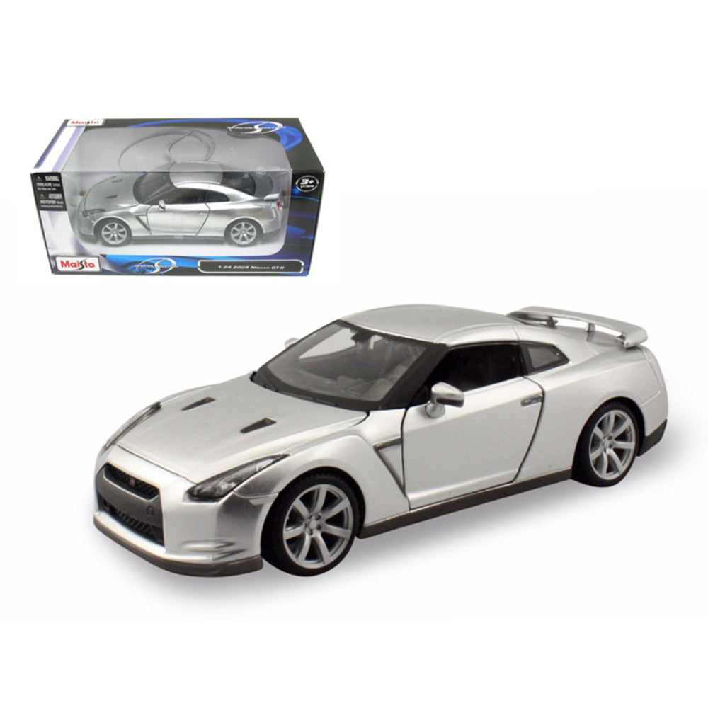 2009 Nissan GT-R R35 Silver 1/24 Diecast Model Car by Maisto 31294s