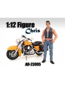 Biker Chris Figure For 1:12 Scale Motorcycles by American Diorama 23995