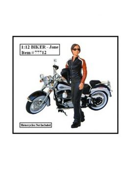 Biker Jane Figure For 1:12 Models by American Diorama 77712