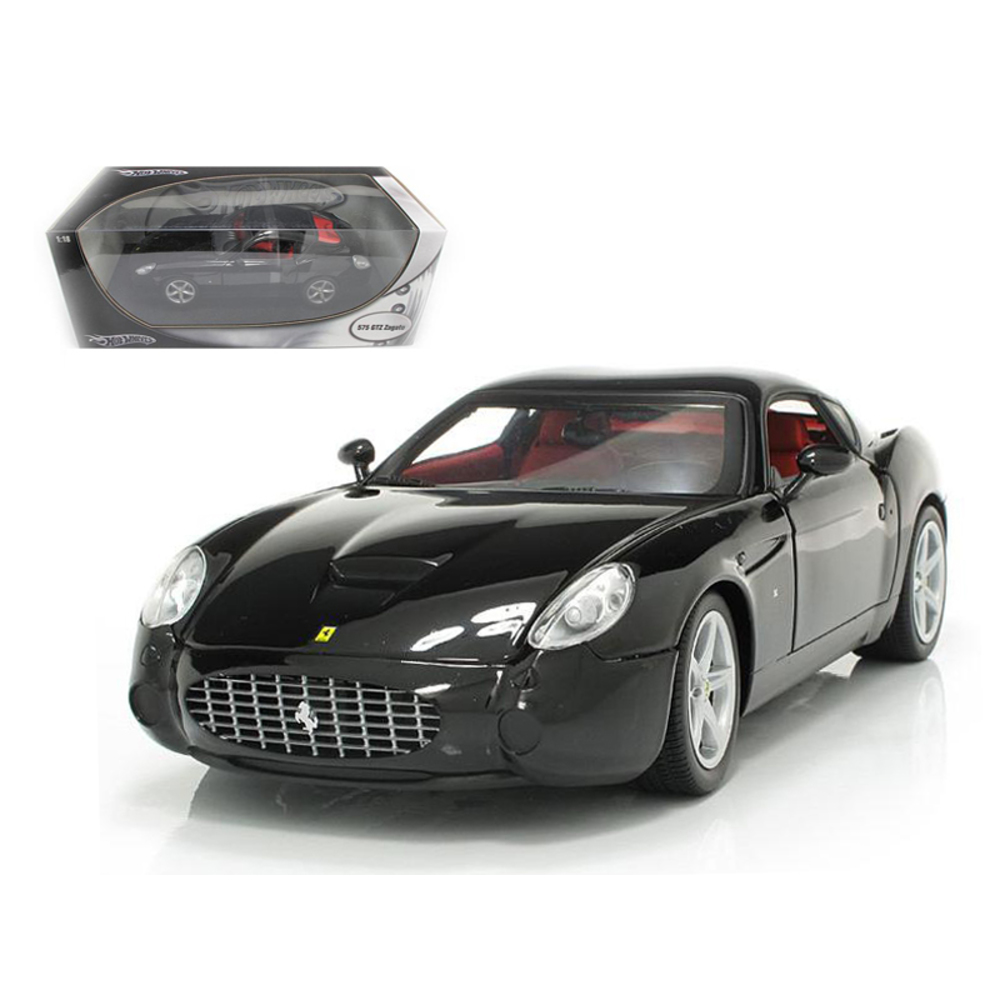 Ferrari 575 GTZ Zagato Black 1/18 Diecast Model Car by Hotwheels P9888