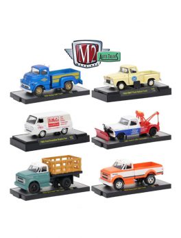 Auto Trucks 6 Piece Set Release 46 IN DISPLAY CASES 1/64 Diecast Model Cars by M2 Machines 32500-46