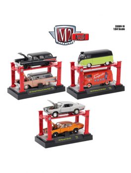 Auto Lift Series 16, 6pc Set 1/64 Diecast Model Cars by M2 Machines 33000-16
