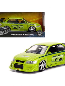 Brian's Mitsubishi Lancer Evolution VII The Fast and the Furious Movie 1/24 Diecast Model Car by Jada 99788