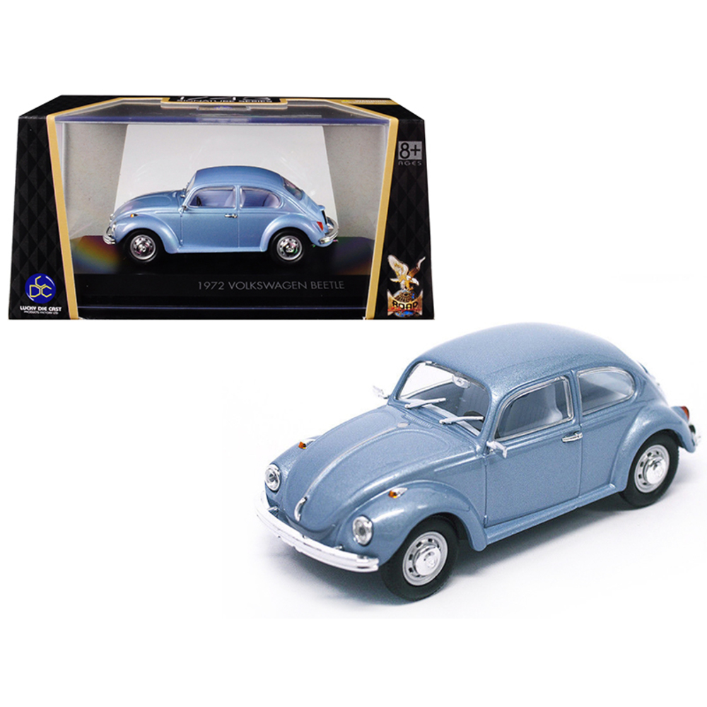 1972 Volkswagen Beetle Metallic Blue 1/43 Diecast Model Car by Road Signature 43219bl
