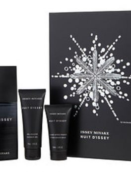 L'eau D'issey Pour Homme Nuit Edt Spray 4.2 Oz and Aftershave Balm 1.6 Oz and Shower Gel 2.5 Oz For Men