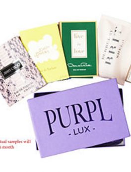 Purpl Lux Subscription Box For Women Oscar De La Renta Live In Love and Jimmy Choo and Burberry Brit Sheer and Lolita Lempicka and Versace Signature For Women