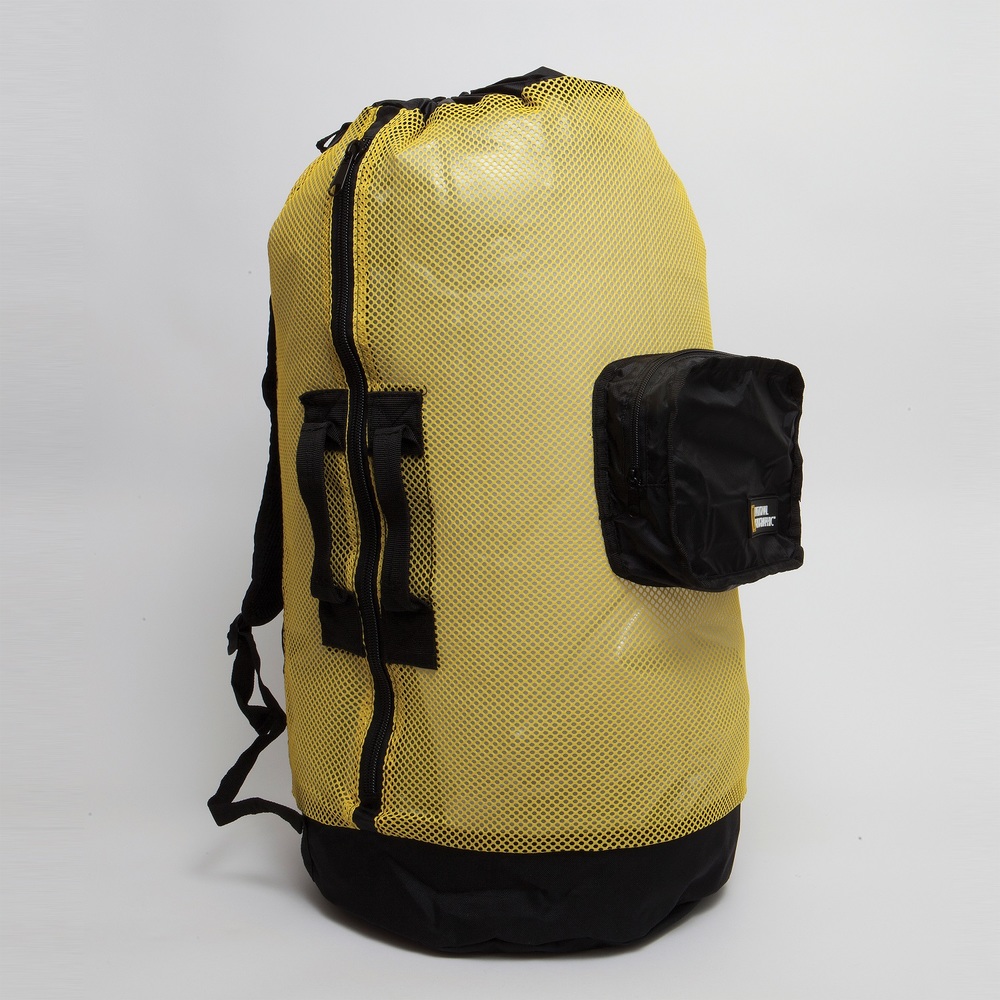 Nat Geo Clamshell Mesh Backpack Dlx 5 Pocket -Ylw/Bk