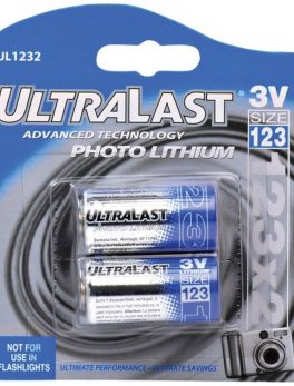 Dantona UL1232 UL1232 CR123-A 3-Volt Photo Lithium Batteries, 2 pk