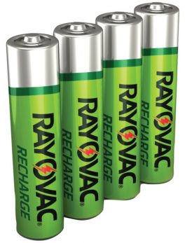 RAYOVAC LD724-4OPB Ready-to-Use NiMH Rechargeable Batteries (AAA; 600mAh; 4 pk)