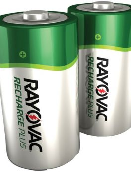 RAYOVAC PL713-2 GENB Ready-to-Use NiMH Rechargeable Batteries (D; 2 pk; 3,000mAh)