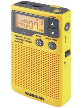 Sangean DT-400W Digital AM/FM Pocket Radio with Weather Alert