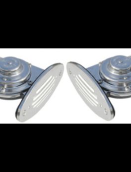 Schmitt and amp; Ongaro Mini SS Dual Drop-In Horn w/SS Grills High and amp; Low Pitch