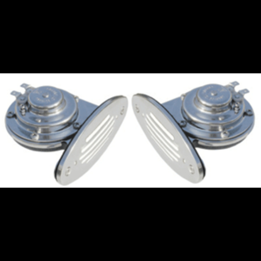 Schmitt and amp; Ongaro Mini SS Dual Drop-In Horn w/SS Grills High and amp; Low Pitch