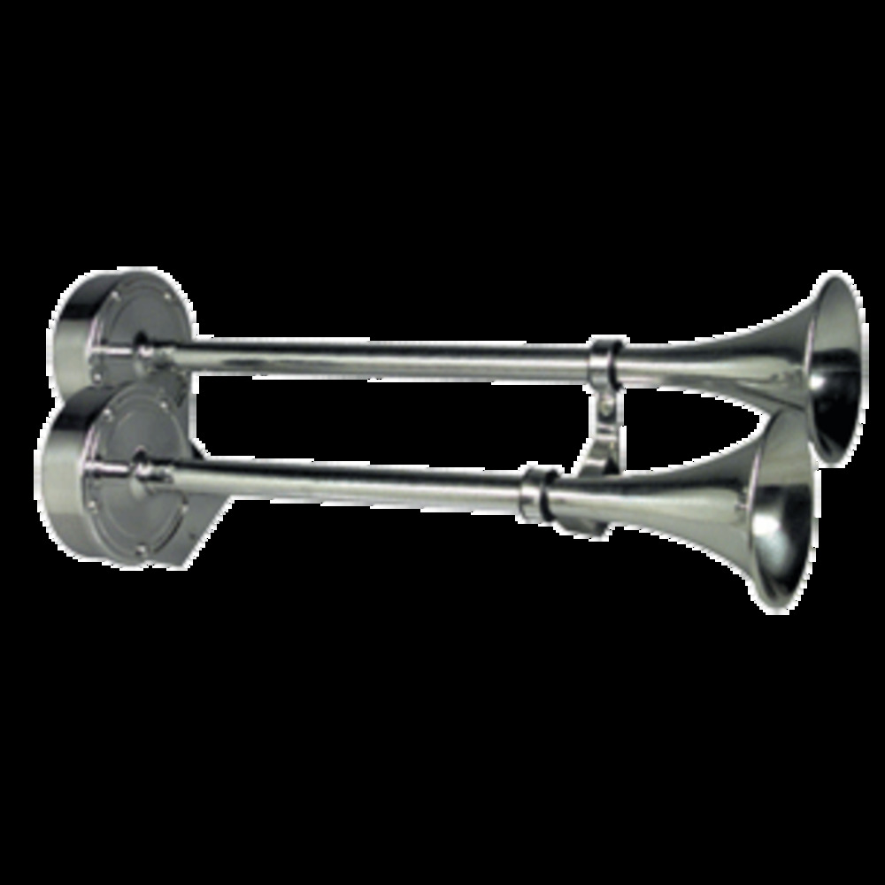 Schmitt and amp; Ongaro Deluxe All-Stainless Dual Trumpet Horn - 24V