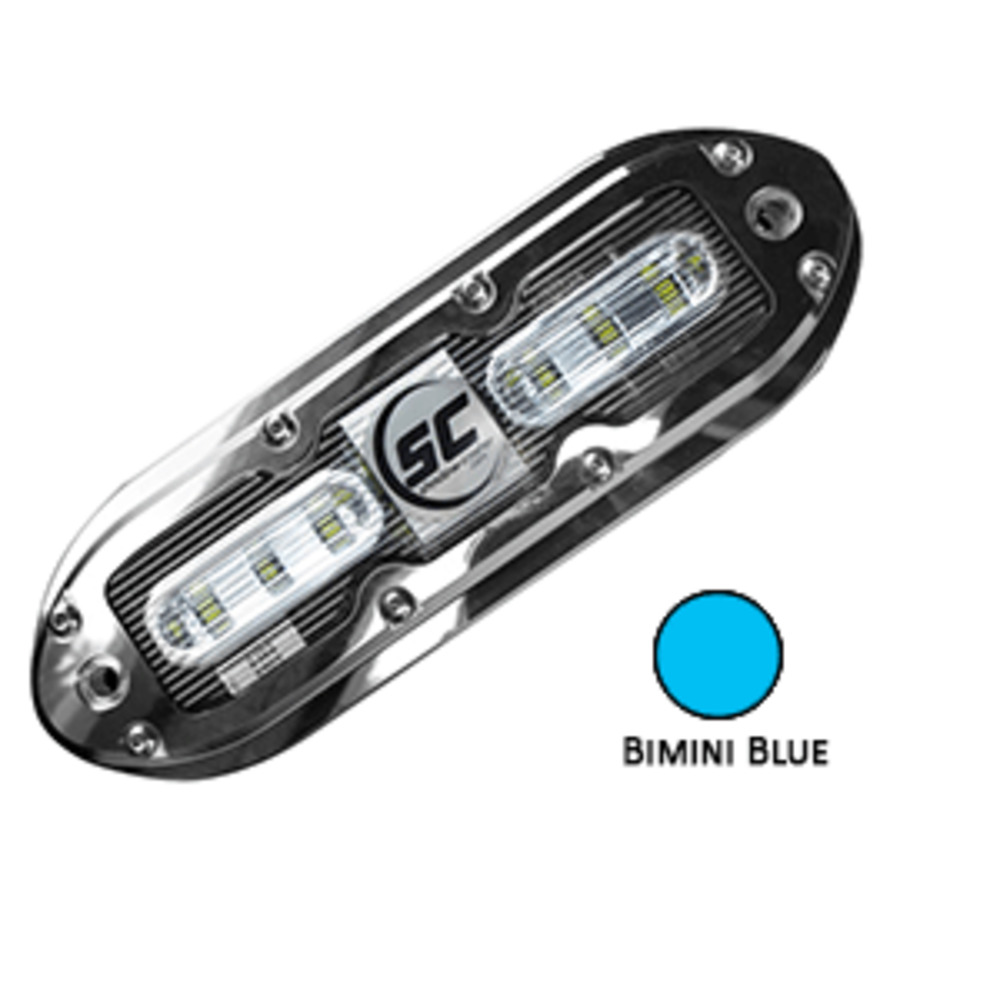 Shadow-Caster SCM-6 LED Underwater Light w/20" Cable - 316 SS Housing - Bimini Blue