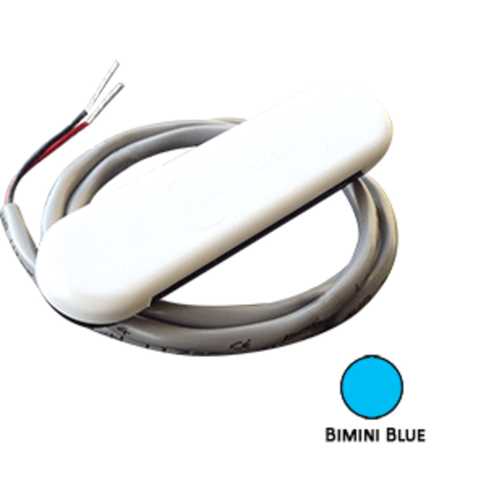 Shadow-Caster Courtesy Light w/2" Lead Wire - White ABS Cover - Bimini Blue - 4-Pack