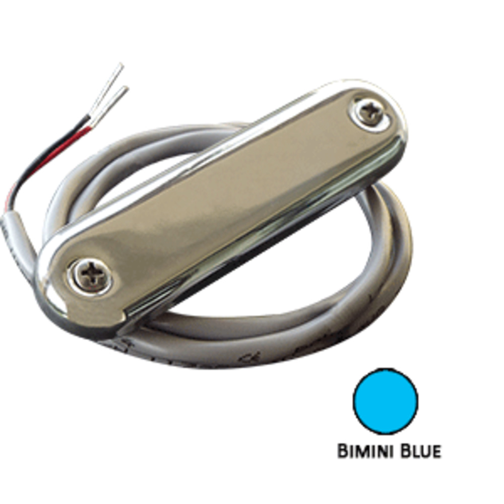Shadow-Caster Courtesy Light w/2" Lead Wire - 316 SS Cover - Bimini Blue - 4-Pack
