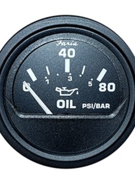 Faria Heavy-Duty 2" Oil Pressure Gauge (80PSI) - Black