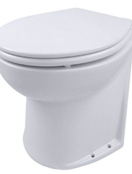 Jabsco Deluxe Flush 14" Slant Back 12V Electric Toilet w/Intake Pump
