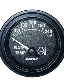 Faria 2" 240 and deg; Temperature Gauge - Black w/Black Bezel - 24V