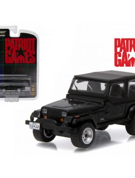1987 Jeep Wrangler YJ Black Patriot Games Movie (1992) 1/64 Diecast Model Car by Greenlight 44730B