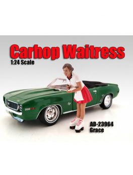 Carhop Waitress Grace Figure For 1:24 Scale Models by American Diorama 23964