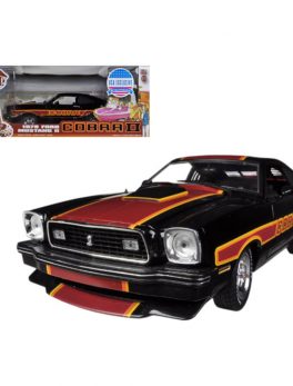 1978 Ford Mustang Cobra II Black Free Wheelin Movie 1/18 Diecast Car Model by Greenlight GL12891bk