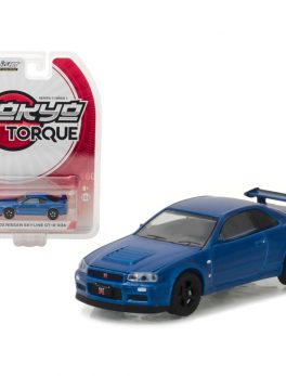 2002 Nissan Skyline GT-R R34 Bayside Blue Tokyo Torque Series 1 1/64 Diecast Model Car by Greenlight 29880E