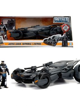2017 Justice League Batmobile with diecast Batman Figure 1/24 Diecast Model Car by Jada 99232