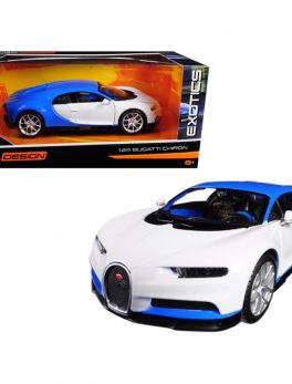 Bugatti Chiron Blue / White Exotics 1/24 Diecast Model Car by Maisto 32509BL/W