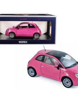 2010 Fiat 500 Pink 1/18 Diecast Model Car by Norev 187752