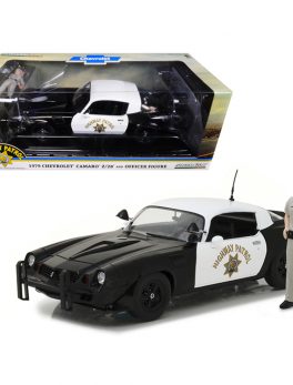 1979 Chevrolet Camaro Z/28 California Highway Patrol Hardtop (CHP) with Police Officer Figurine 1/18 Diecast Model Car by Greenlight 13506