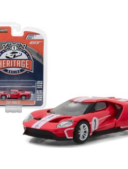 2017 Ford GT Red #1 - Tribute to 1967 Ford GT40 MK IV #1 Racing Heritage Series 1 1/64 Diecast Model Car by Greenlight 13200D