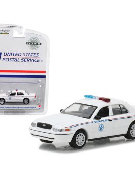 2010 Ford Crown Victoria United States Postal Service (USPS) Police White 1/64 Diecast Model Car by Greenlight 29891