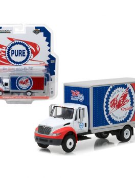 2013 International Durastar Box Truck Pure Oil Co. Firebird Racing Gasoline HD Trucks Series 11 1/64 Diecast Model by Greenlight 33110C