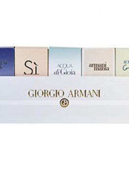 Giorgio Armani Variety 5 Piece Womens Variety With Armani Code and Acqua Di Gio and Armani Si and Acqua Di Gioia and Armani Mania And All Are Minis For Women