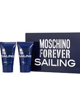 Moschino Forever Sailing Edt .12 Oz Mini and Afterhave Balm .8 Oz and Shower Gel .8 Oz For Men