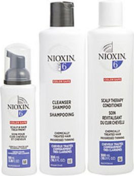 Nioxin Set-3 Piece Maintenance Kit System 6 With Cleanser 10.1 Oz and Scalp Therapy 10.1 Oz and Scalp Treatment 3.38 Oz For Anyone