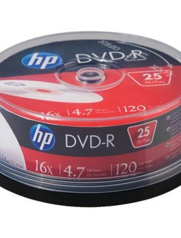 HP DM16025CB 4.7GB 16x DVD-R (25-ct Cake Box Spindle)