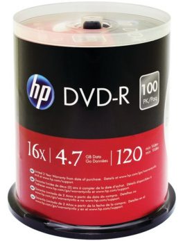 HP DM16100CB 4.7GB DVD-Rs, 100-ct Spindle