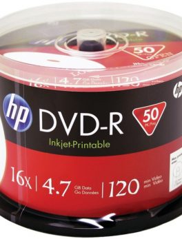 HP DM16WJH050CB 4.7GB Printable DVD-Rs, 50-ct Spindle