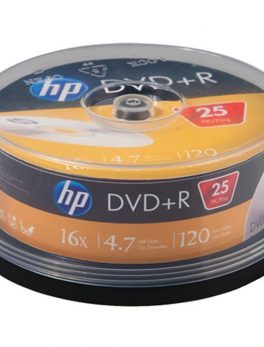 HP DR16025CB 4.7GB 16x DVD+Rs (25-ct Cake Box Spindle)