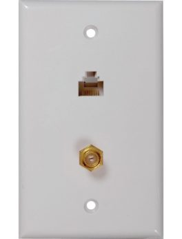 RCA TPH557R CAT-5E/6 F and Coaxial Connector Wall Plate