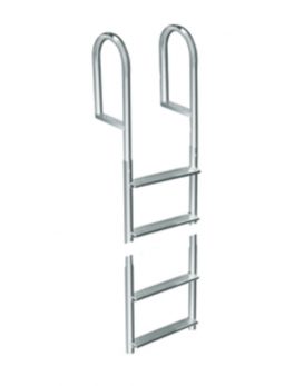 Dock Edge Welded Aluminum Fixed 4 Step Ladder