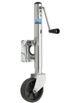 Pro Series 1000 lbs. Zinc Plated Swivel Jack w/6" Poly Wheel
