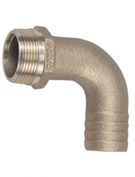 Perko 1" Pipe to Hose Adapter 90 Degree Bronze MADE IN THE USA